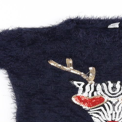 TU Boys Black   Pullover Jumper Size 10 Years