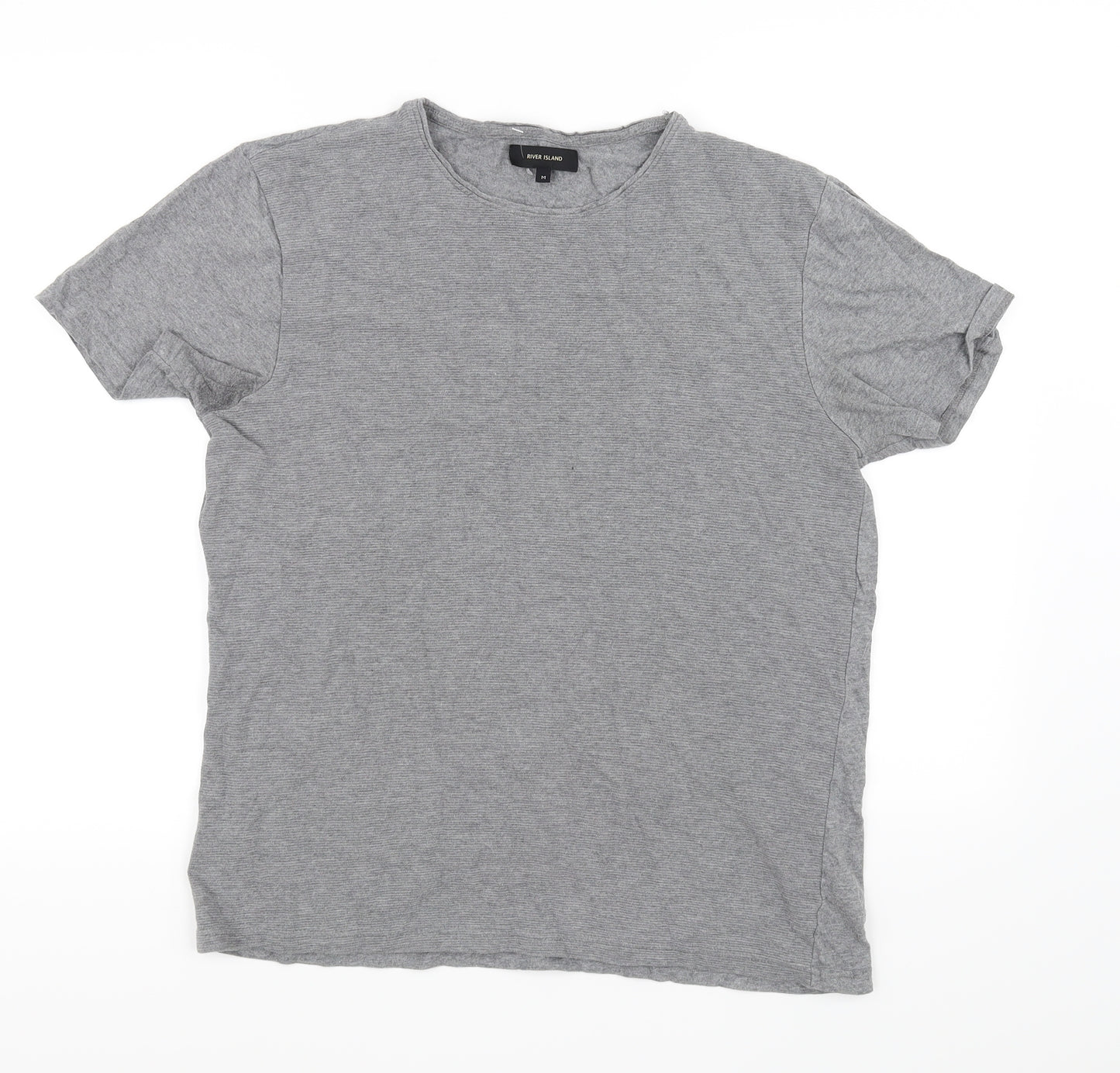 River Island Mens Grey    T-Shirt Size M