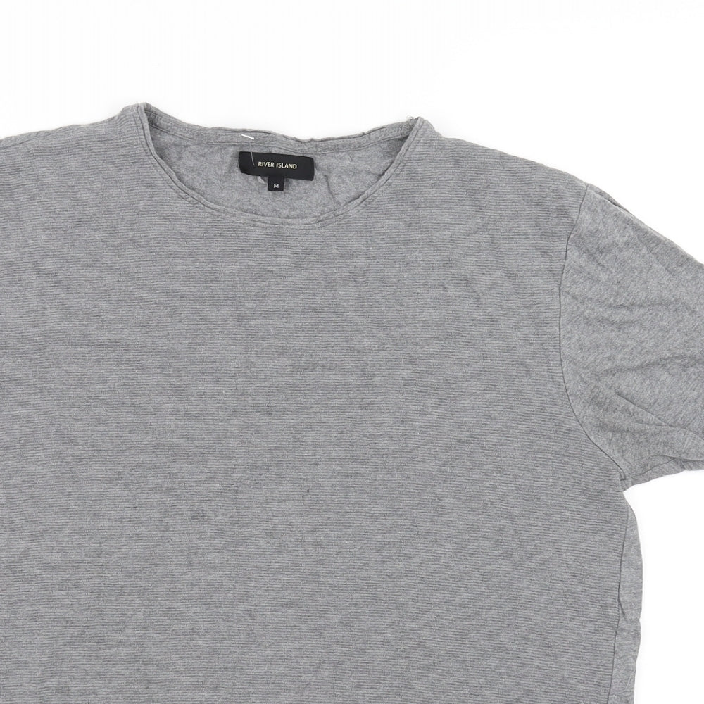 River Island Mens Grey    T-Shirt Size M
