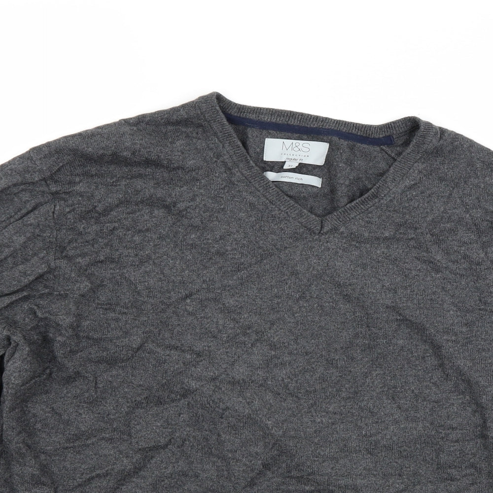 Marks and Spencer Mens Grey   Pullover Jumper Size XL
