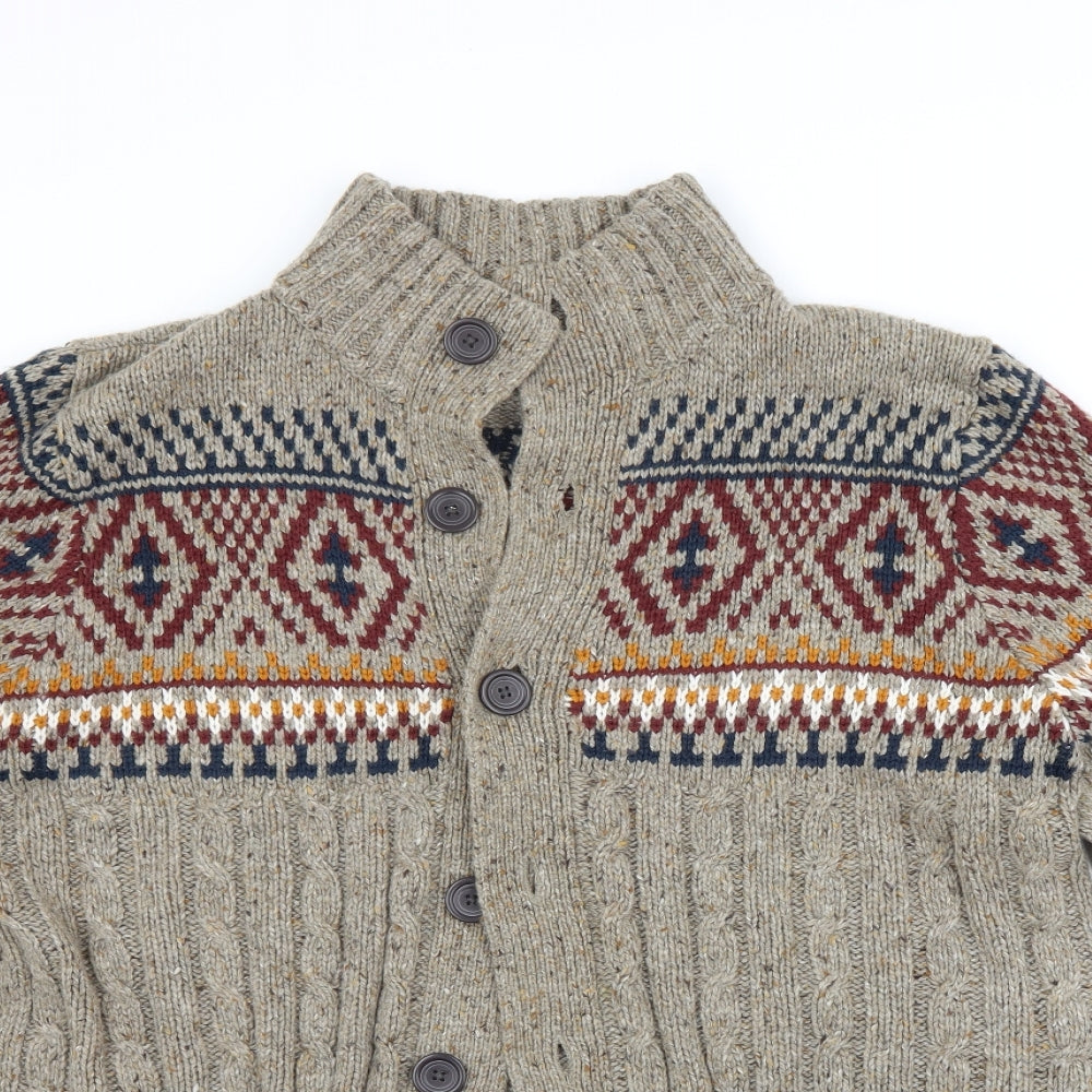 George Mens Beige   Cardigan Jumper Size L