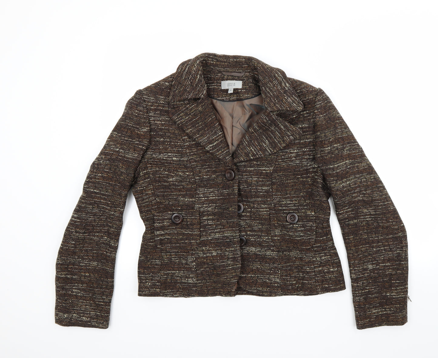 Marks and Spencer Womens Brown   Jacket Coat Size 12