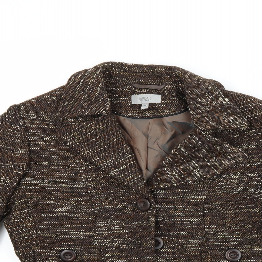 Marks and Spencer Womens Brown   Jacket Coat Size 12