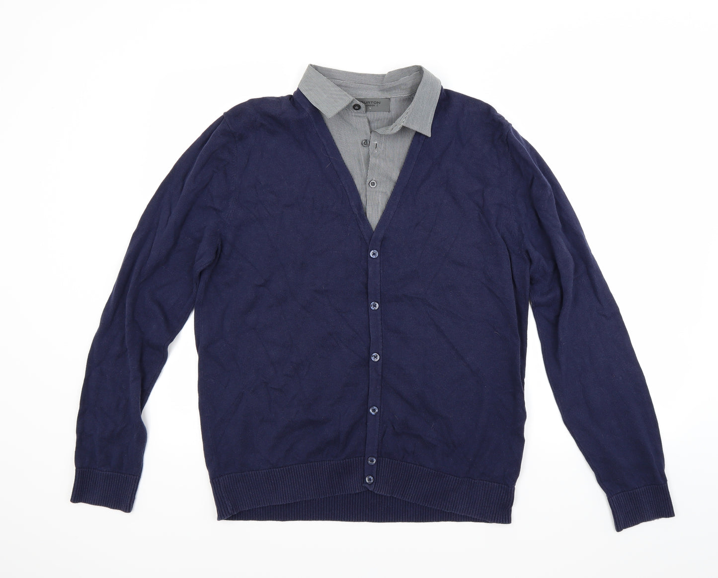 Burton Mens Blue   Cardigan Jumper Size L