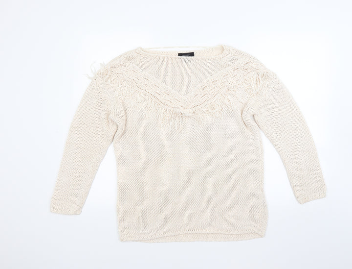 Atmosphere Womens Beige   Pullover Jumper Size L