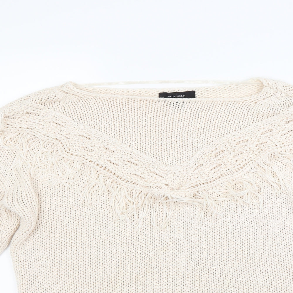 Atmosphere Womens Beige   Pullover Jumper Size L