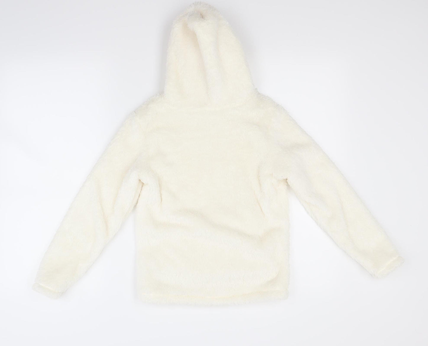 George Girls White   Pullover Hoodie Size 8-9 Years