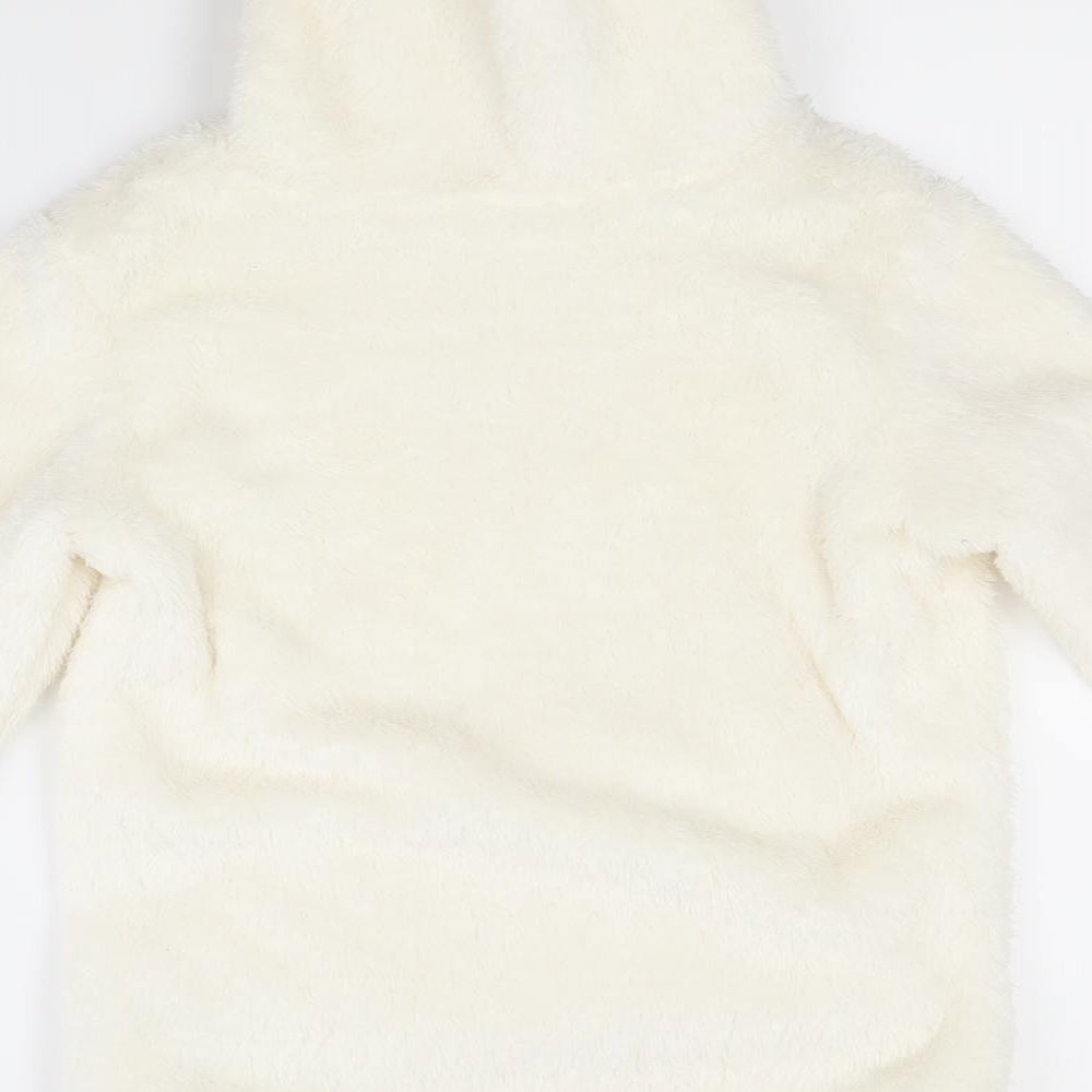George Girls White   Pullover Hoodie Size 8-9 Years