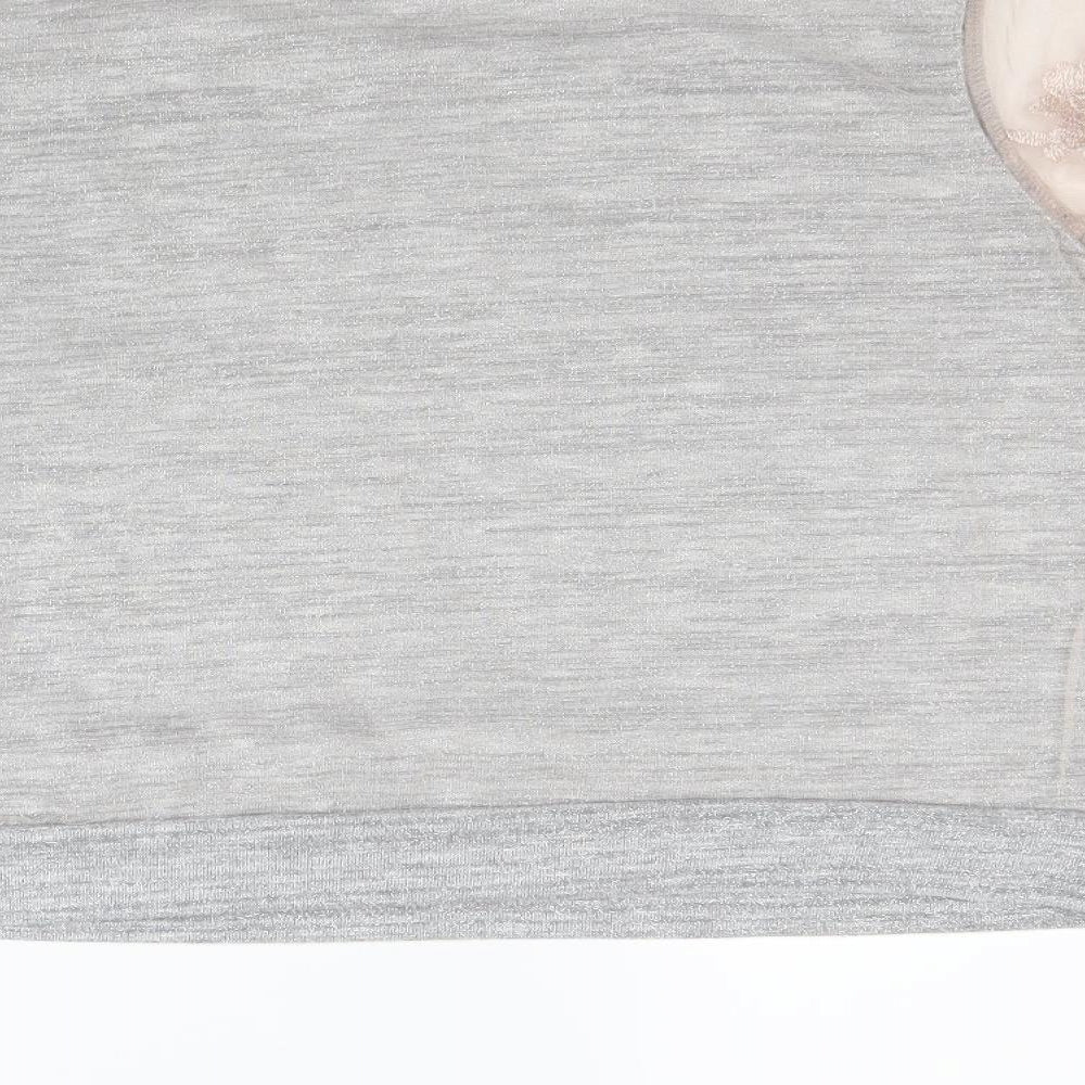 H&M Womens Grey   Pullover Sweatshirt Size M