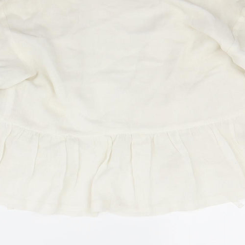 Preworn Womens White   Jacket Coat Size 10