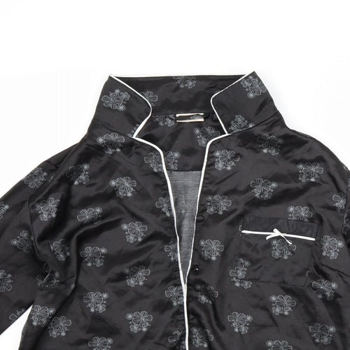 Jolinesse Womens Black Floral  Top Pyjama Top Size M