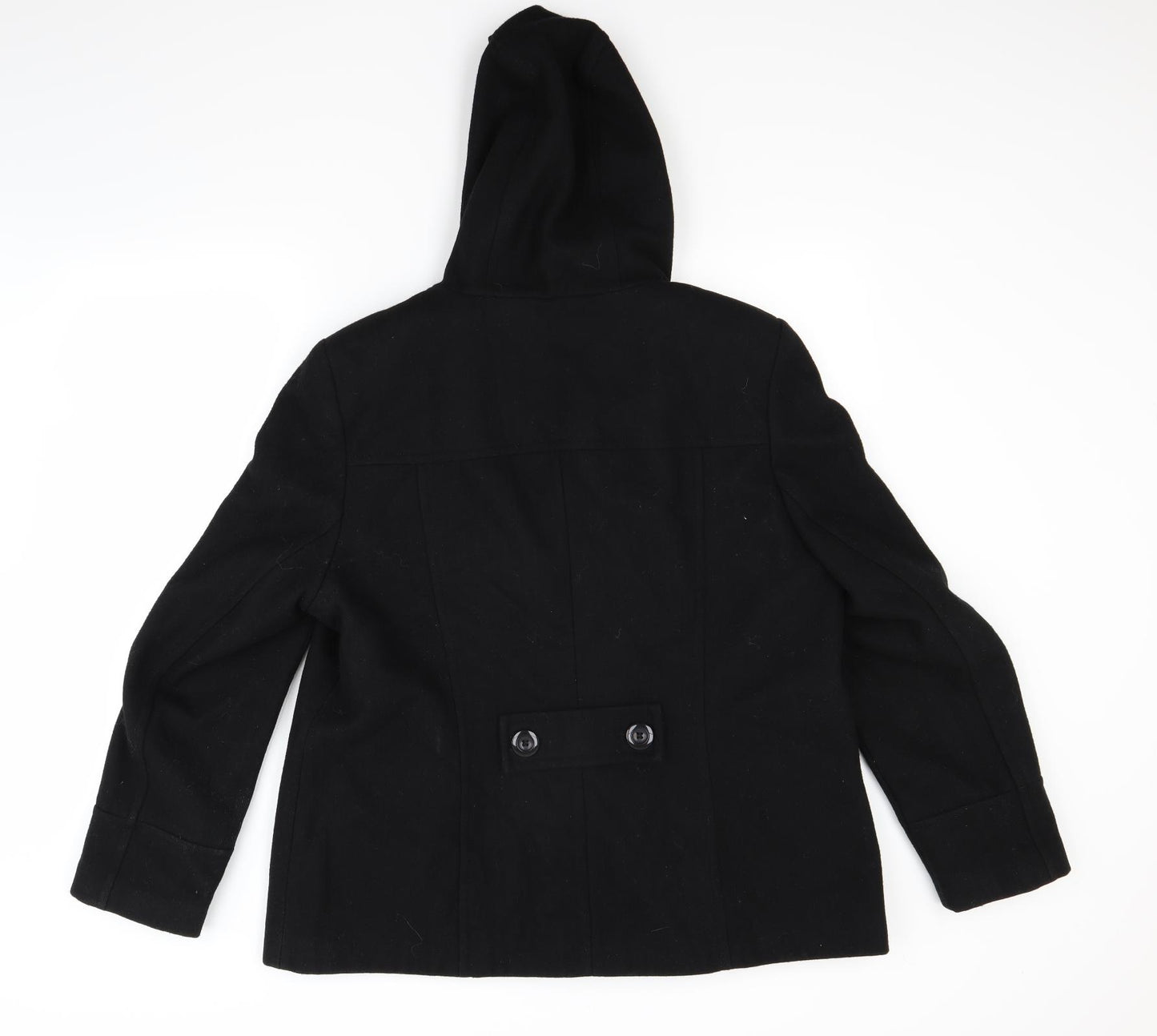 Evans Womens Black   Overcoat Coat Size 18
