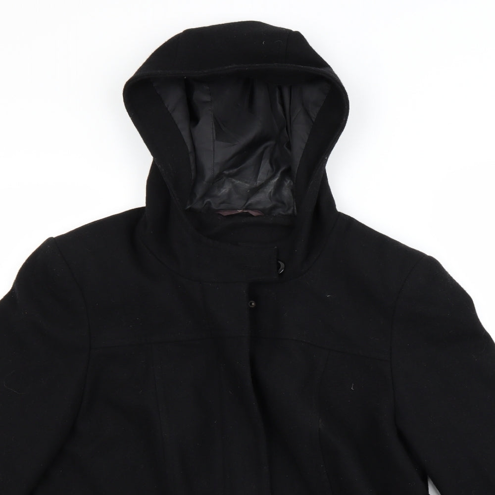 Evans Womens Black   Overcoat Coat Size 18