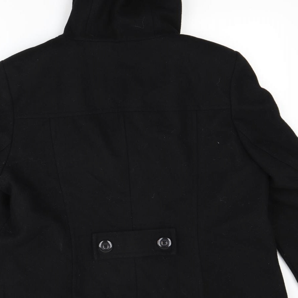 Evans Womens Black   Overcoat Coat Size 18