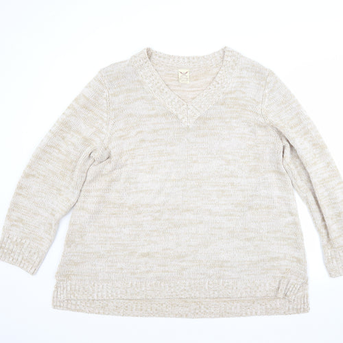 Preworn Womens Beige   Pullover Jumper Size 20