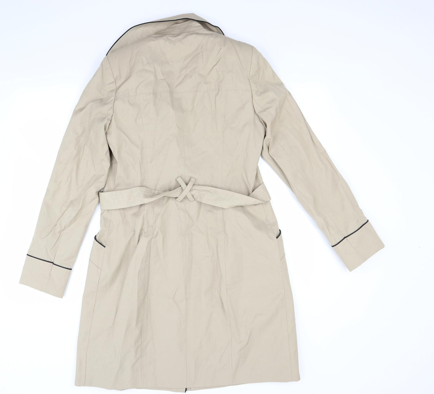 TU Womens Beige   Overcoat Coat Size 10
