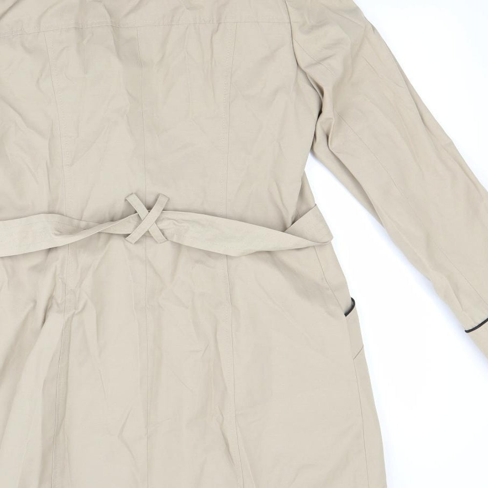 TU Womens Beige   Overcoat Coat Size 10
