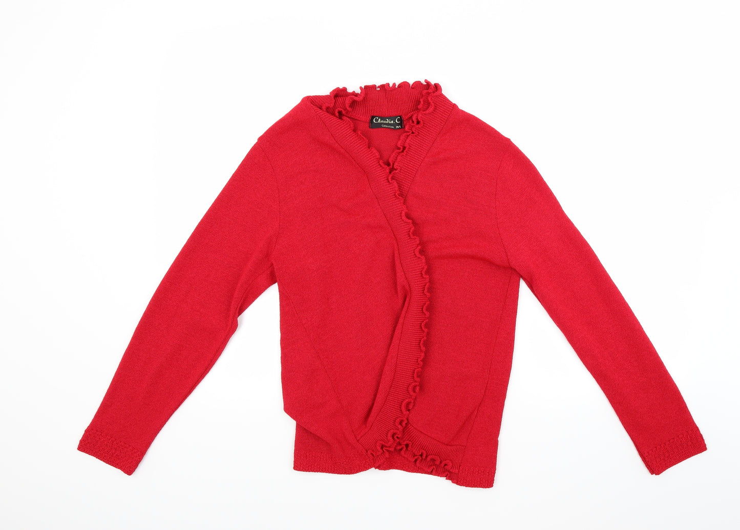 Claudia C Womens Red   Cardigan Jumper Size M