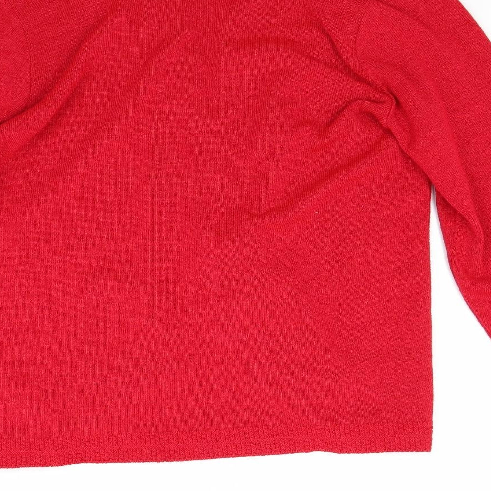 Claudia C Womens Red   Cardigan Jumper Size M