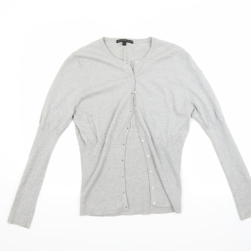 Marks and Spencer Womens Grey   Cardigan Jumper Size L