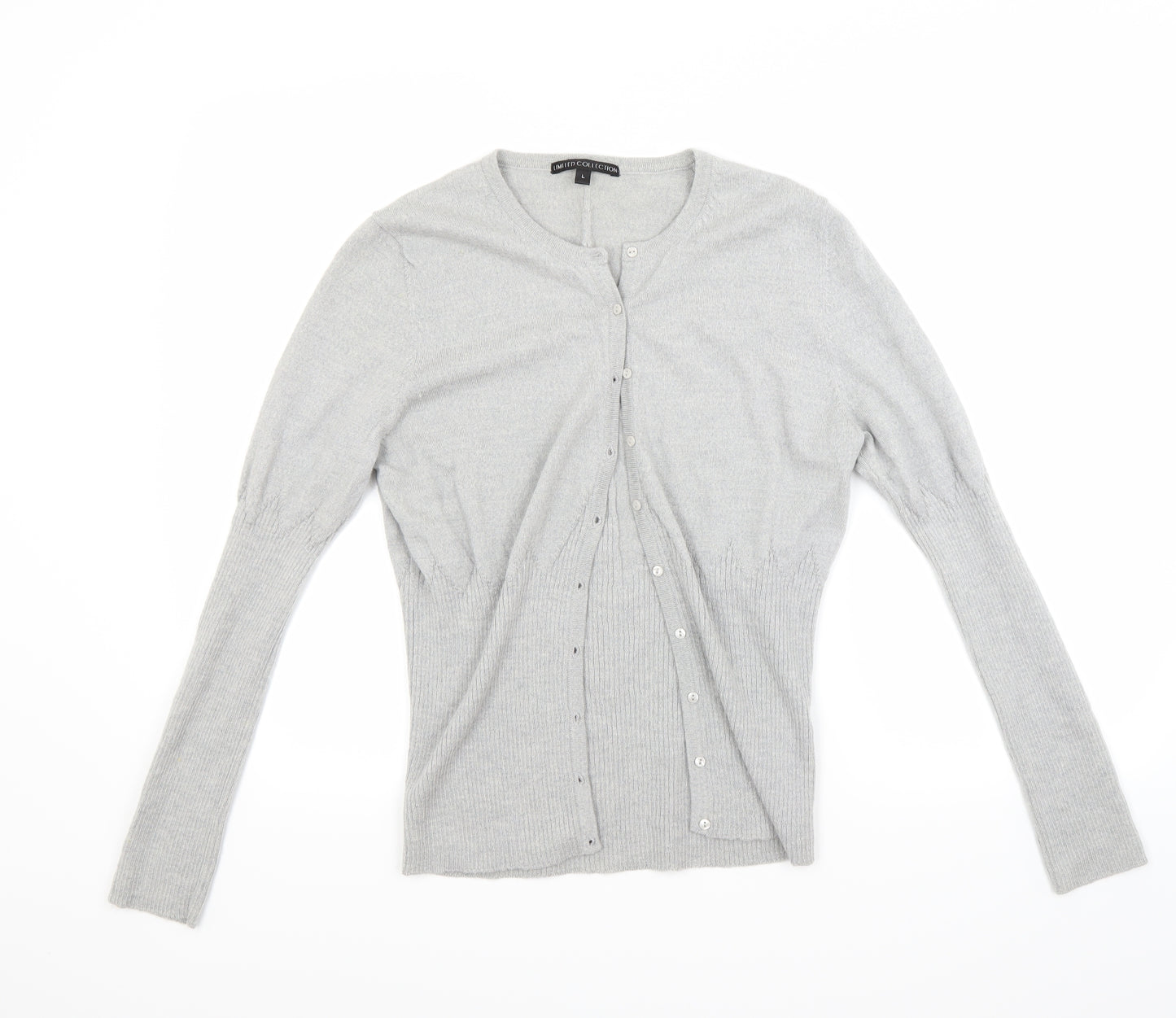 Marks and Spencer Womens Grey   Cardigan Jumper Size L