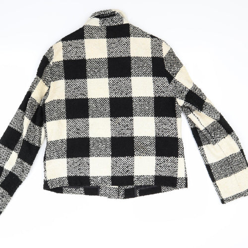 Simply Be Womens White Check  Jacket Coat Size 14