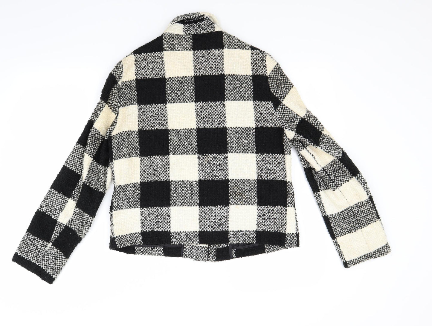 Simply Be Womens White Check  Jacket Coat Size 14