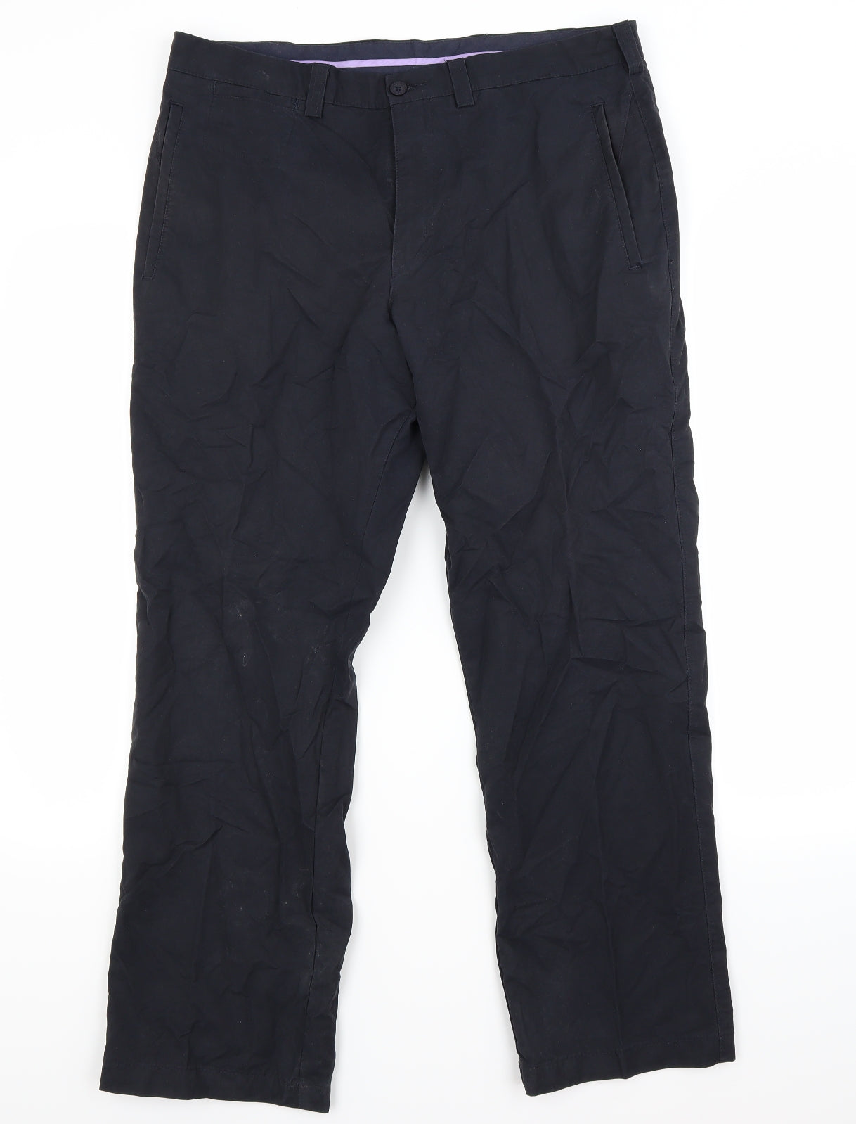 Marks and Spencer Mens Blue   Trousers  Size 36 L29 in