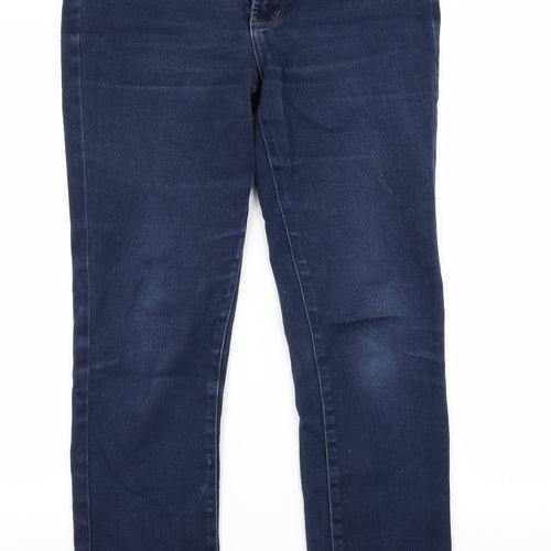 Preworn Womens Blue  Denim Straight Jeans Size 6 L27 in