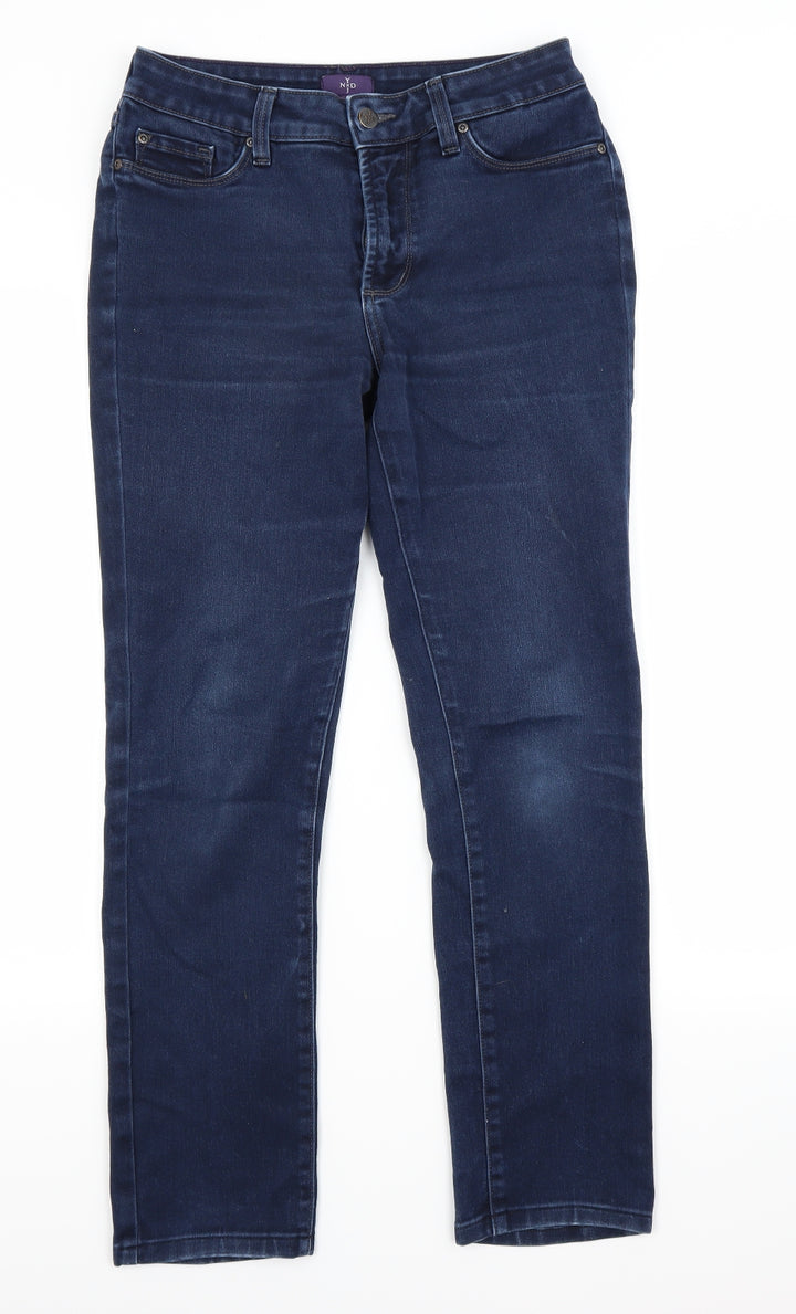 Preworn Womens Blue  Denim Straight Jeans Size 6 L27 in
