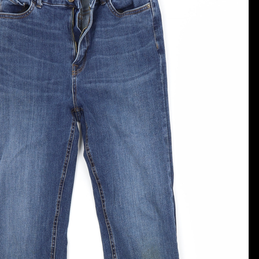 Marks and Spencer Womens Blue  Denim Straight Jeans Size 12 L26 in