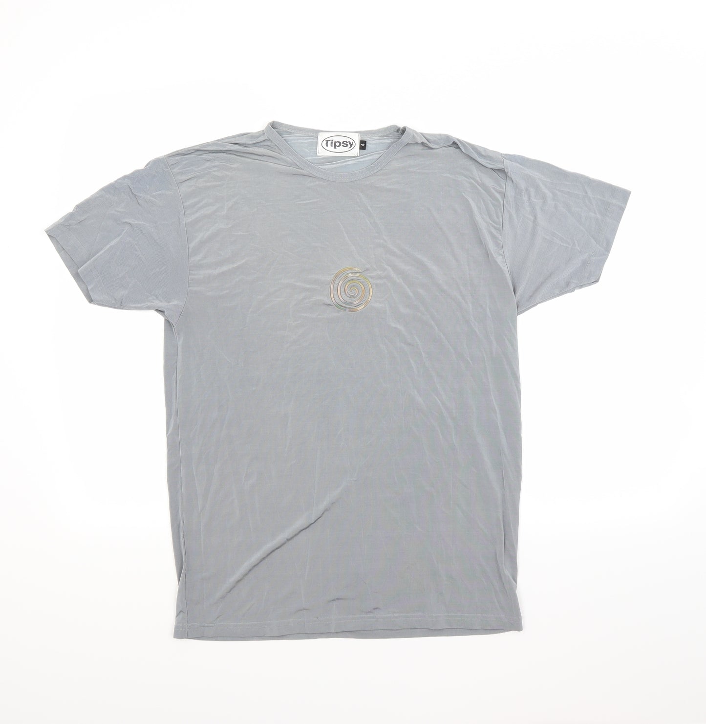 Tipsy Elves Womens Grey   Basic T-Shirt Size L