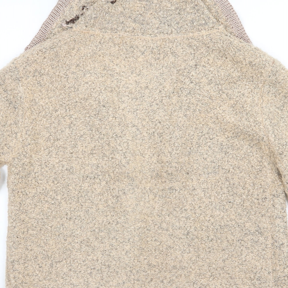 Amoretti Womens Beige Floral Knit Cardigan Jumper Size S