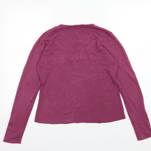 Klass Womens Purple  Knit Pullover Jumper Size M