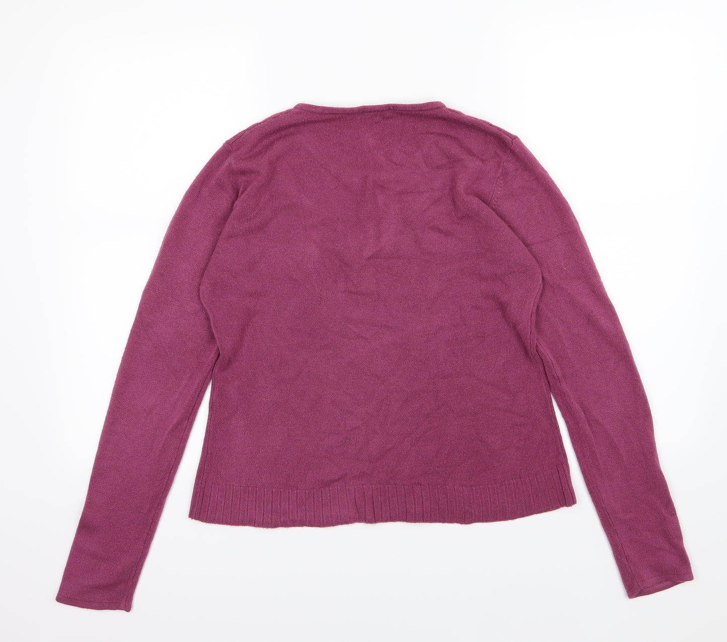 Klass Womens Purple  Knit Pullover Jumper Size M
