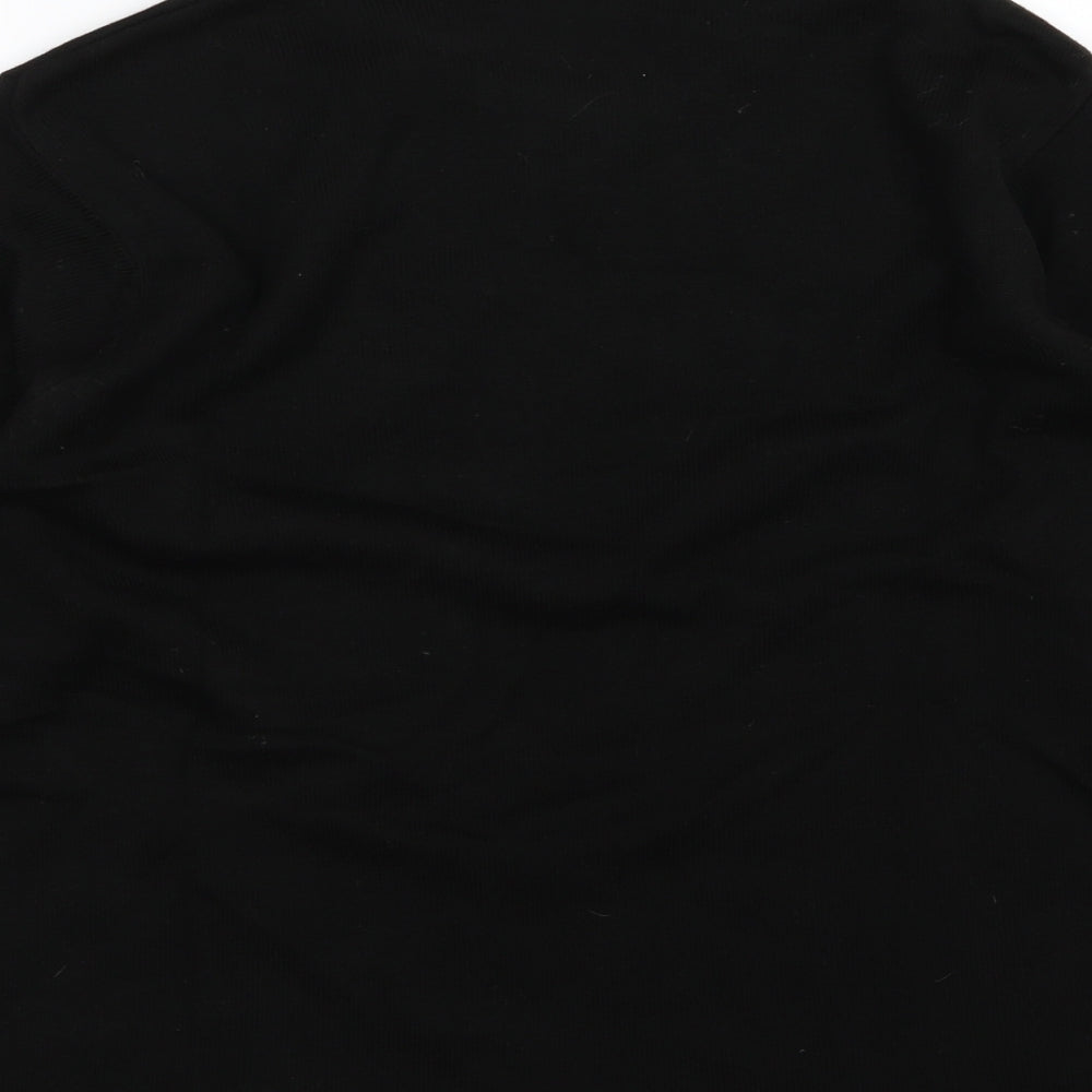 Jan Eva Womens Black  Knit Pullover Jumper Size M