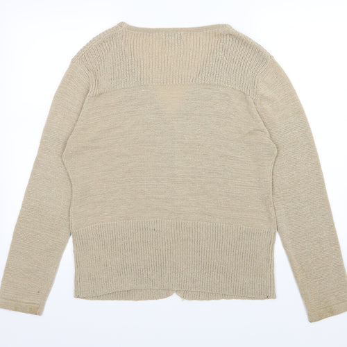 Klass Womens Beige  Knit Cardigan Jumper Size XL