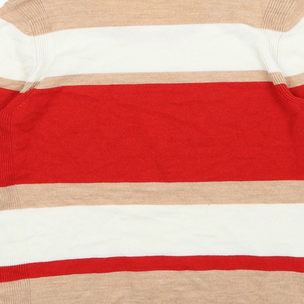 Marks and Spencer Womens Multicoloured Striped Knit Pullover Jumper Size 14