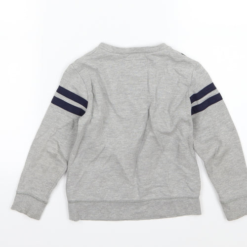 NEXT Boys Grey  Jersey Pullover Sweatshirt Size 4-5 Years  - cars