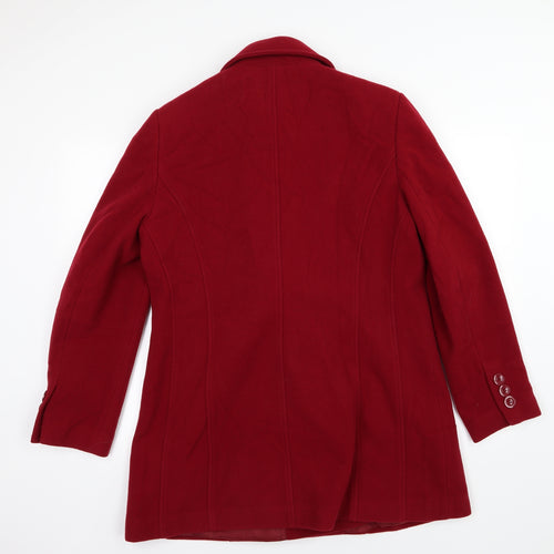 Autonomy Womens Red   Overcoat Coat Size 16