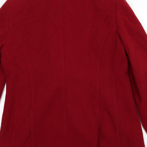 Autonomy Womens Red   Overcoat Coat Size 16