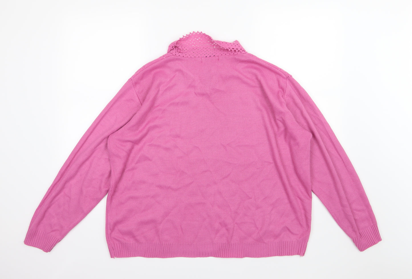 Merry Gold Womens Orange  Knit Pullover Jumper Size L