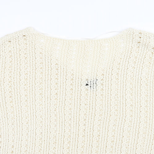 Atmosphere Womens Ivory  Knit Jacket Poncho Size L