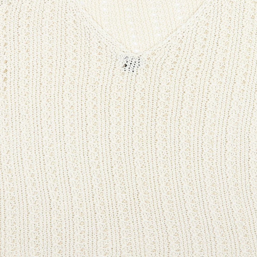 Atmosphere Womens Ivory  Knit Jacket Poncho Size L