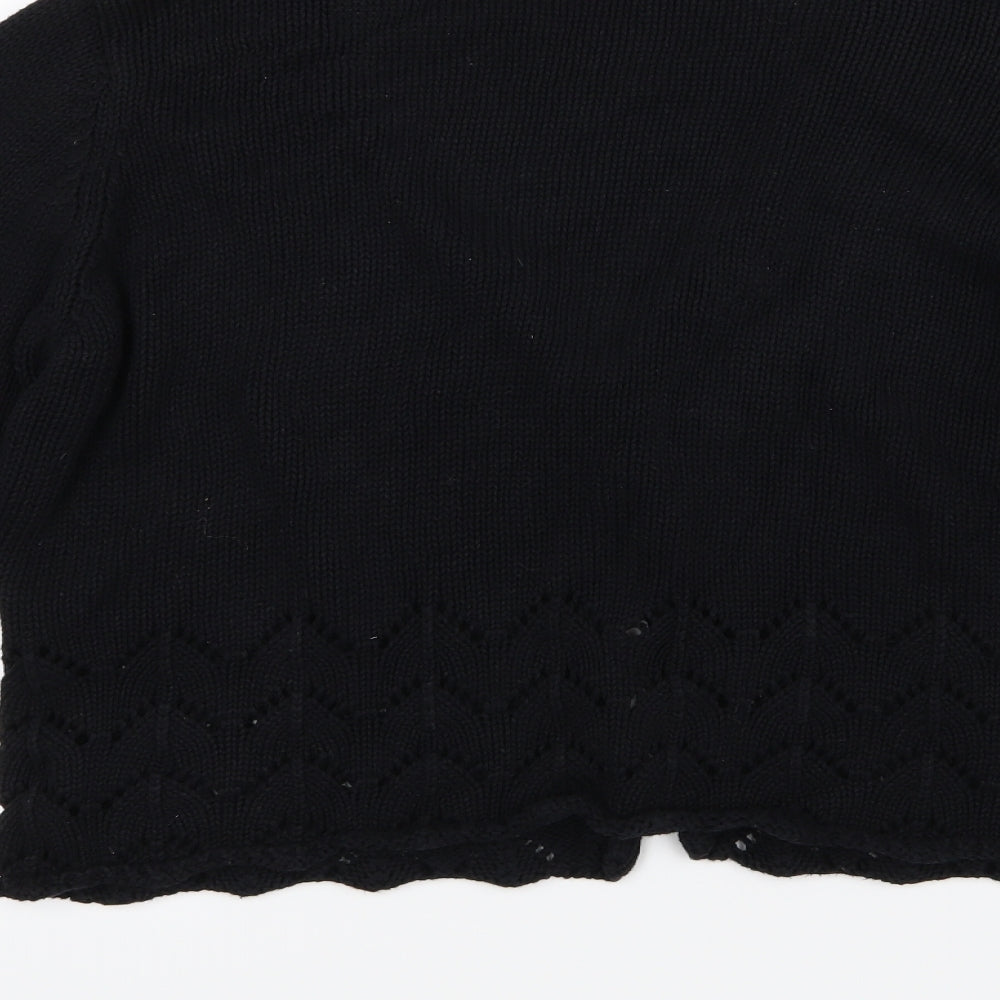 EWM Womens Black  Knit Cardigan Jumper Size L