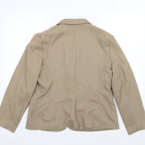 Rebecca Sheldon Womens Beige   Jacket Suit Jacket Size 16
