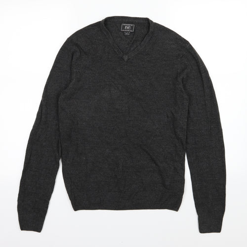 F&F Mens Grey  Knit Pullover Jumper Size S
