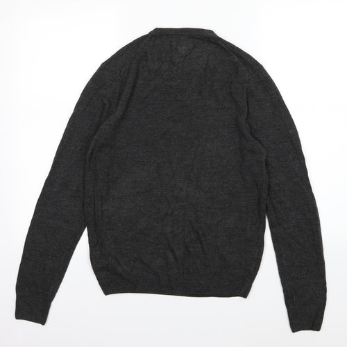 F&F Mens Grey  Knit Pullover Jumper Size S