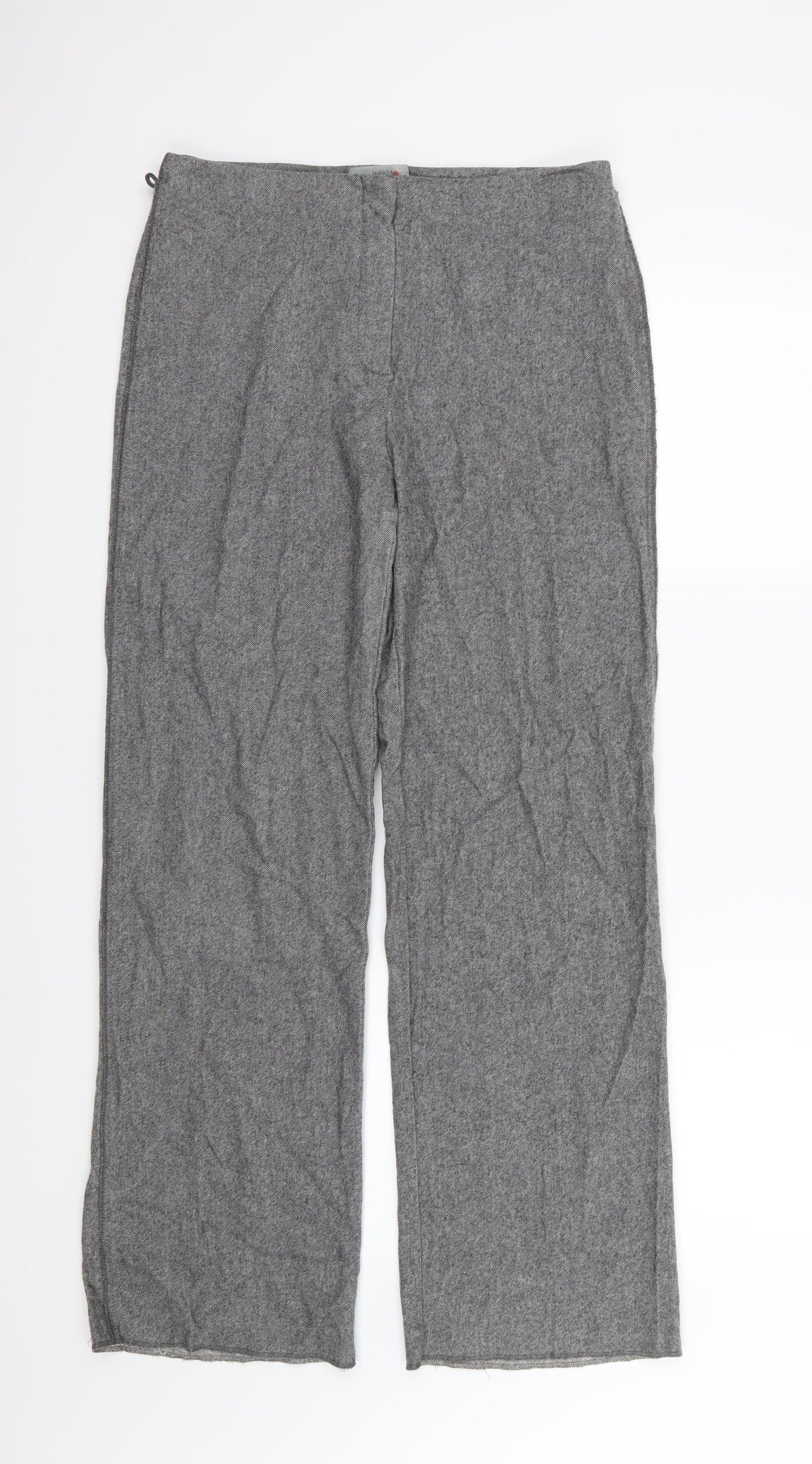 Marks and Spencer Womens Grey   Trousers  Size 14 L30 in