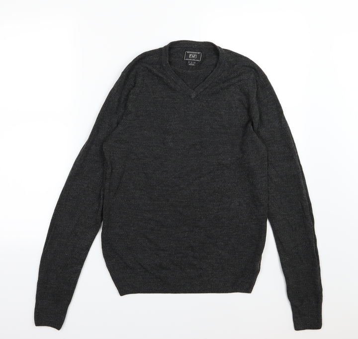 F&F Mens Grey  Knit Pullover Jumper Size S